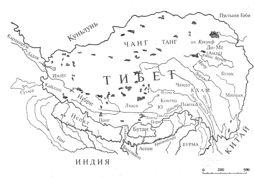 Карта тибета